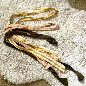 Three fabric belts